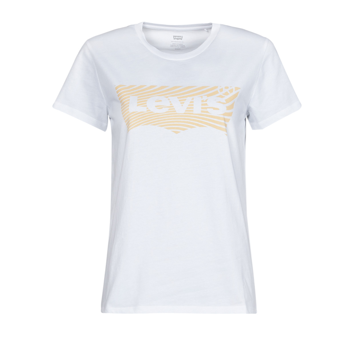 Îmbracaminte Femei Tricouri mânecă scurtă Levi's THE PERFECT TEE Wavy / Bw / Fill / White