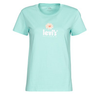 Îmbracaminte Femei Tricouri mânecă scurtă Levi's THE PERFECT TEE Poster / Logo / Margaretă / Chest / Hit / Angel / Blue