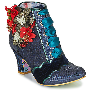 Pantofi Femei Botine Irregular Choice Winter Blooms Albastru / Roșu