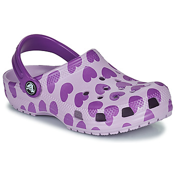 Pantofi Fete Saboti Crocs CLASSIC EASY ICON CLOG K Violet