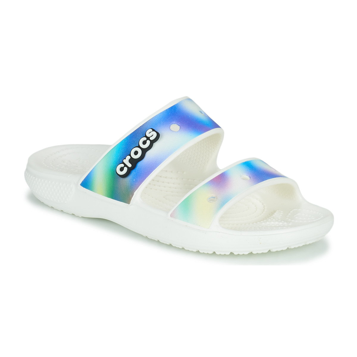 Pantofi Femei Papuci de vară Crocs CLASSIC CROCS SOLARIZED SANDAL Alb / Albastru