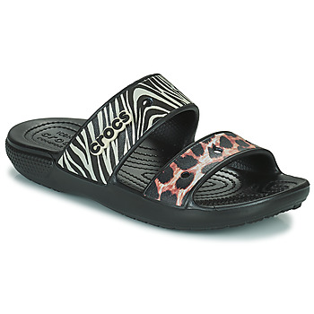 Pantofi Femei Papuci de vară Crocs ClassicCrocsAnimalRemixSandal Zebra / Leopard