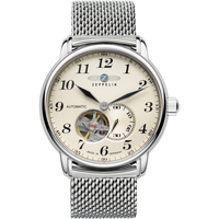 Ceasuri & Bijuterii Bărbați Ceasuri Analogice Zeppelin 7666M-5, Automatic, 41mm, 5ATM Argintiu