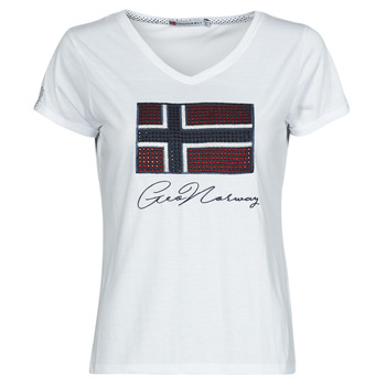 Îmbracaminte Femei Tricouri mânecă scurtă Geographical Norway JOISETTE Alb