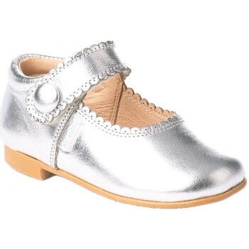 Pantofi Fete Balerin și Balerini cu curea Angelitos 1502 Plata Argintiu