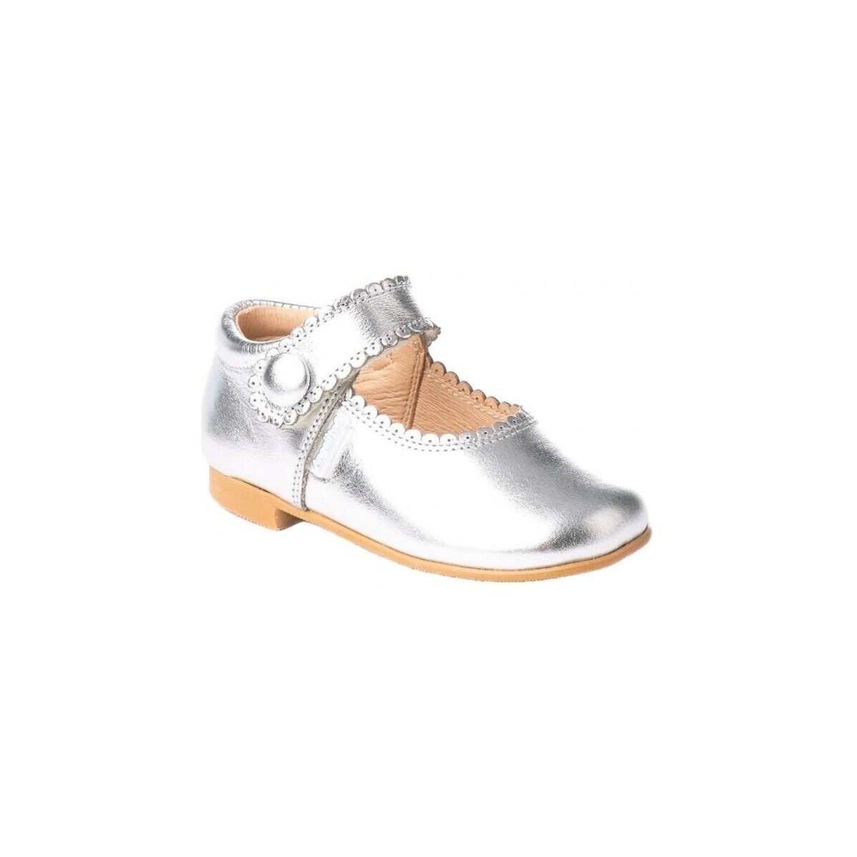 Pantofi Fete Balerin și Balerini cu curea Angelitos 25918-15 Argintiu