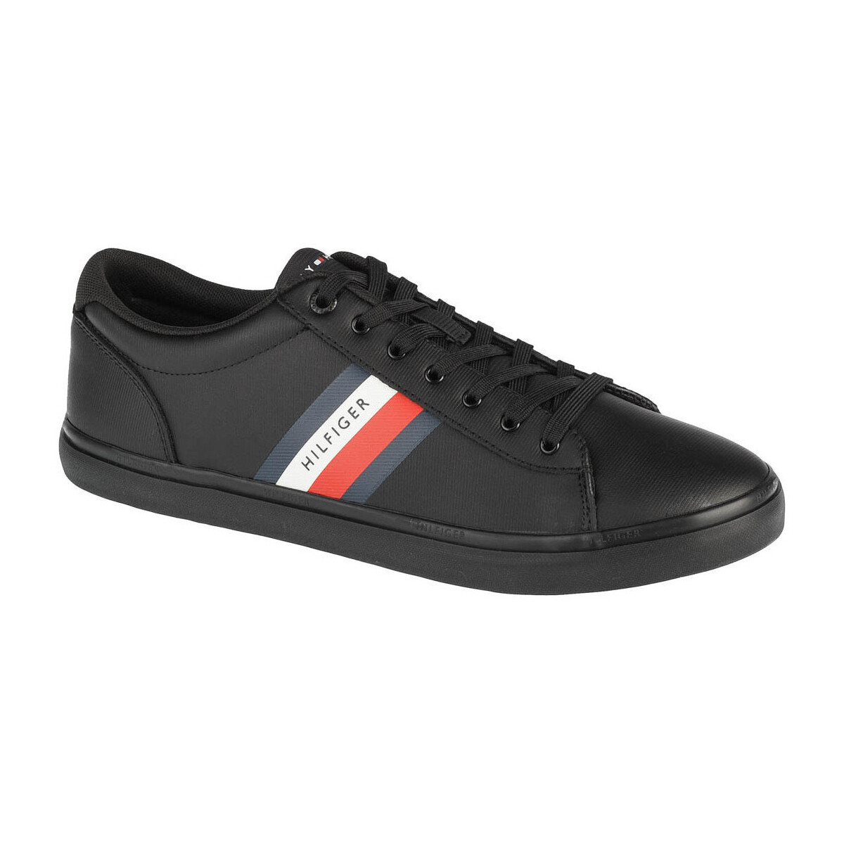 Pantofi Bărbați Pantofi sport Casual Tommy Hilfiger Essential Leather Vulc Stripes Negru