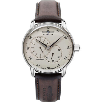 Ceasuri & Bijuterii Bărbați Ceasuri Analogice Zeppelin 8662-5, Automatic, 43mm, 5ATM Argintiu