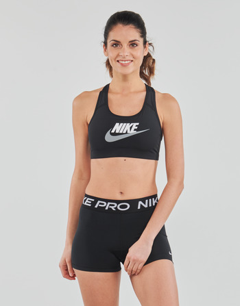Îmbracaminte Femei Bustiere sport Nike Swoosh Medium-Support Non-Padded Graphic Sports Bra Black / White / Particule / Grey