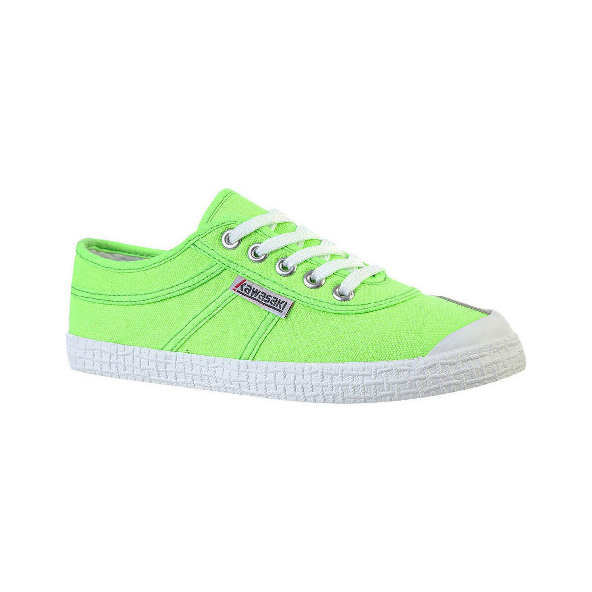 Pantofi Bărbați Sneakers Kawasaki Original Neon Canvas Shoe K202428 3002 Green Gecko verde