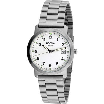 Ceasuri & Bijuterii Bărbați Ceasuri Analogice Boccia 3630-02, Quartz, 37mm, 5ATM Argintiu