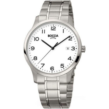Ceasuri & Bijuterii Bărbați Ceasuri Analogice Boccia 3620-01, Quartz, 40mm, 10ATM Argintiu