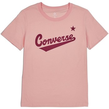 Îmbracaminte Femei Tricouri mânecă scurtă Converse Scripted Wordmark Tee roz