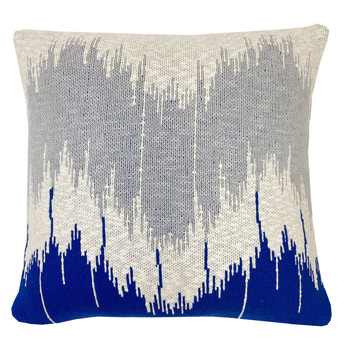 Casa Perne Malagoon Wave knitted cushion blue (NEW) Albastru