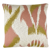 Casa Perne Malagoon Ikat knitted cushion lurex pink (NEW) Roz