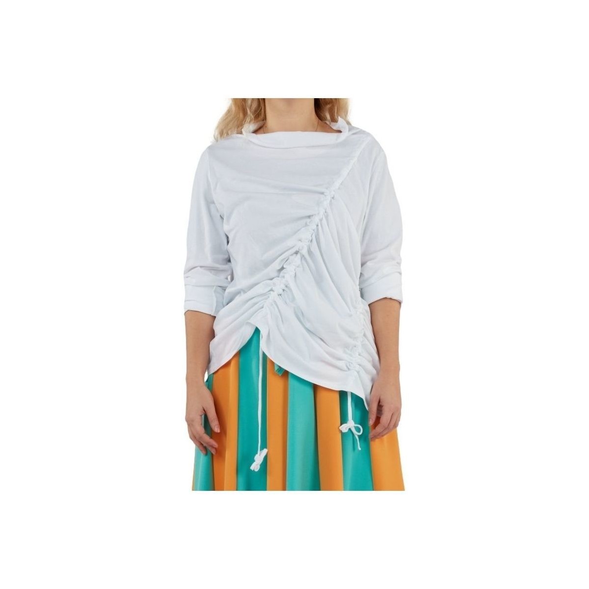Îmbracaminte Femei Topuri și Bluze Wendy Trendy Top 110587 - White Alb
