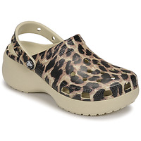 Pantofi Femei Saboti Crocs CLASSIC PLATFORM Bej / Leopard