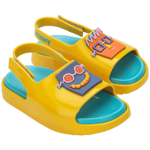 Pantofi Copii Sandale Melissa MINI  Cloud Slide + Fábula B - Yellow Blue galben