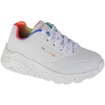 Pantofi Fete Pantofi sport Casual Skechers Uno Lite Rainbow Speckle Alb