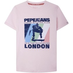 Îmbracaminte Băieți Tricouri mânecă scurtă Pepe jeans  roz