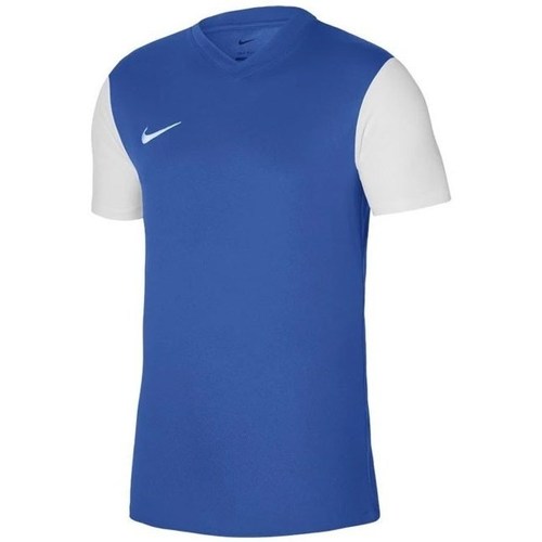 Îmbracaminte Bărbați Tricouri mânecă scurtă Nike Drifit Tiempo Premier 2 Alb, Albastre