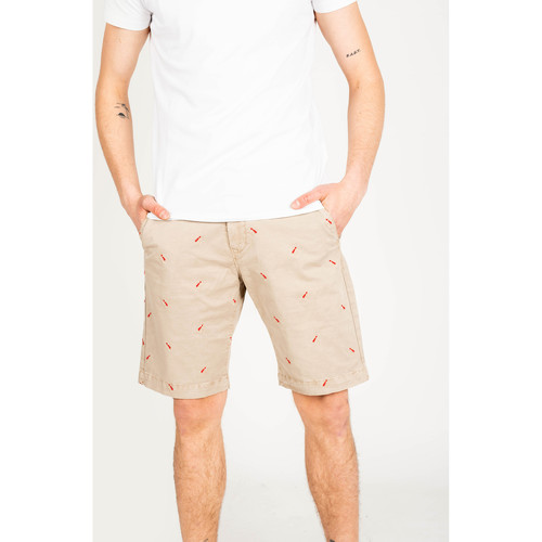 Îmbracaminte Bărbați Pantaloni scurti și Bermuda Pepe jeans PM800849 | Miles Short Icon Bej