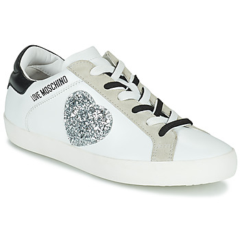 Pantofi Femei Pantofi sport Casual Love Moschino JA15402G1F Alb / Negru / Argintiu