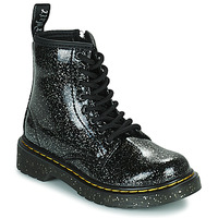 Pantofi Fete Ghete Dr. Martens 1460 Jr Cosmic Glitter Negru