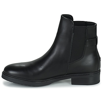 Tommy Hilfiger Coin Leather Flat Boot Negru