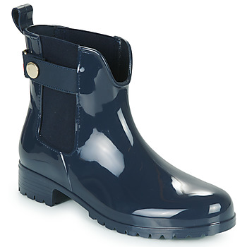 Pantofi Femei Cizme de cauciuc Tommy Hilfiger Ankle Rainboot With Metal Detail Albastru