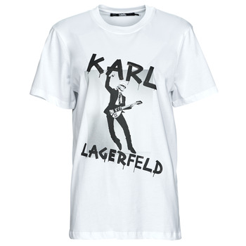 Îmbracaminte Tricouri mânecă scurtă Karl Lagerfeld KARL ARCHIVE OVERSIZED T-SHIRT Alb