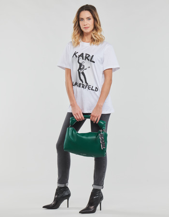 Karl Lagerfeld KARL ARCHIVE OVERSIZED T-SHIRT Alb