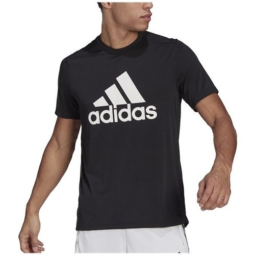 Îmbracaminte Bărbați Tricouri mânecă scurtă adidas Originals Aeroready Designed 2 Move Feelready Sport Logo Tee Negru