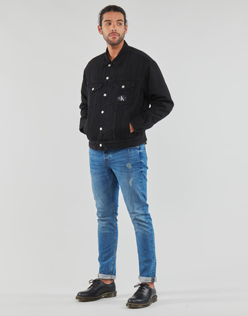 Calvin Klein Jeans GENDERLESS PADDED DENIM JACKET Negru