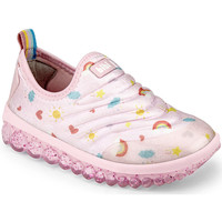Pantofi Fete Sneakers Bibi Shoes Pantofi Sport Fete Bibi Roller 2.0 Sugar Rainbow Roz