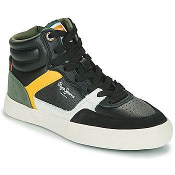 Pantofi Băieți Pantofi sport stil gheata Pepe jeans KENTON MASTER BOOT BOY Negru / Galben / Verde
