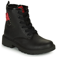 Pantofi Fete Ghete Geox J CASEY GIRL C Negru / Roșu