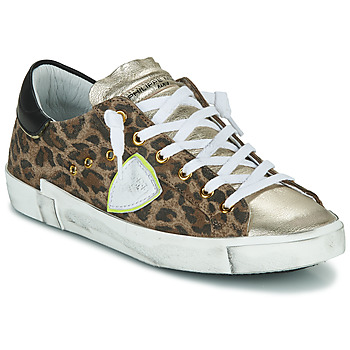 Pantofi Femei Pantofi sport Casual Philippe Model PARISX LOW WOMAN Leopard / Auriu