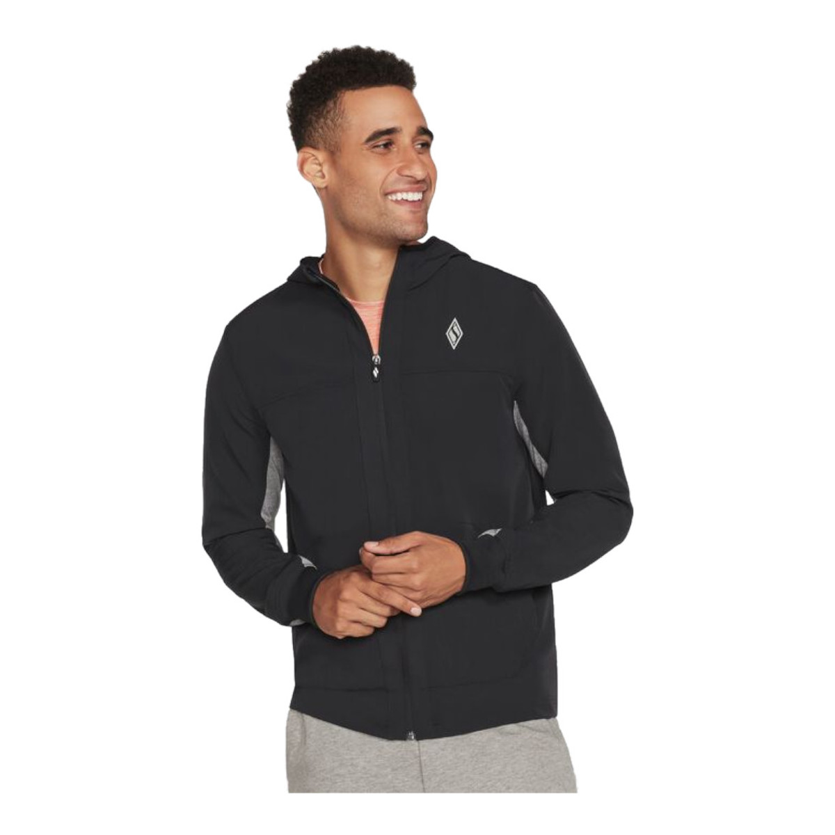 Îmbracaminte Bărbați Bluze îmbrăcăminte sport  Skechers Skechweave Premium Hooded Jacket Negru