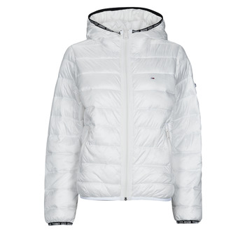 Tommy Jeans TJW QUILTED TAPE HOODED JACKET Alb