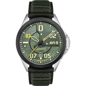 Ceasuri & Bijuterii Bărbați Ceasuri Analogice Avi-8 AV-4086-03, Automatic, 43mm, 5ATM Argintiu