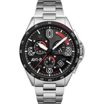 Ceasuri & Bijuterii Bărbați Ceasuri Analogice Avi-8 AV-4077-11, Quartz, 43mm, 5ATM Argintiu