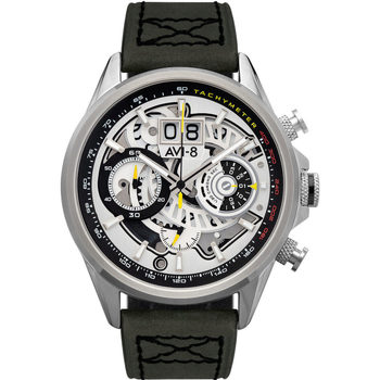 Ceasuri & Bijuterii Bărbați Ceasuri Analogice Avi-8 AV-4065-01, Quartz, 45mm, 5ATM Argintiu