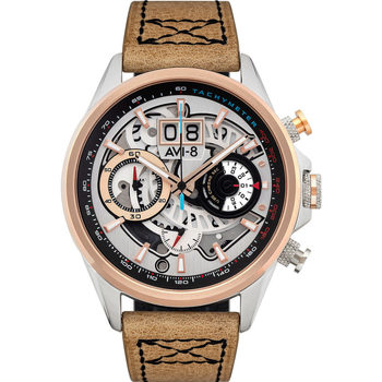 Ceasuri & Bijuterii Bărbați Ceasuri Analogice Avi-8 AV-4065-02, Quartz, 45mm, 5ATM Argintiu