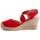 Pantofi Femei Espadrile Leindia 73555 roșu