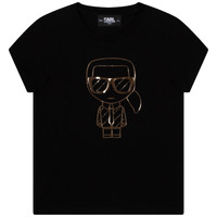 Îmbracaminte Fete Tricouri mânecă scurtă Karl Lagerfeld Z15386-09B Negru