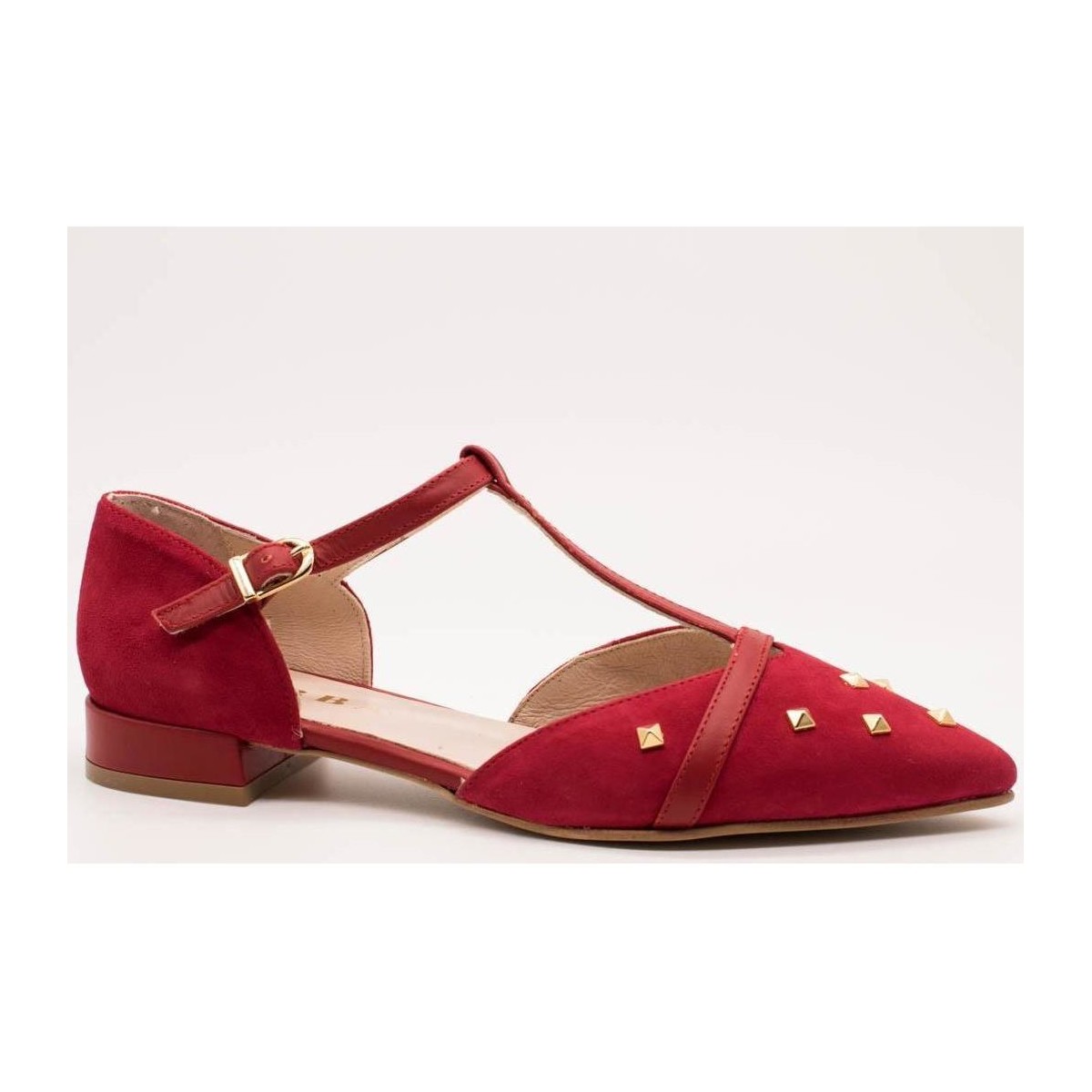 Pantofi Femei Balerin și Balerini cu curea Zabba Difference  roșu
