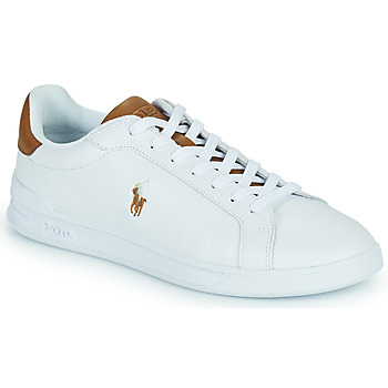 Pantofi Pantofi sport Casual Polo Ralph Lauren HRT CT II-SNEAKERS-LOW TOP LACE Alb / Coniac