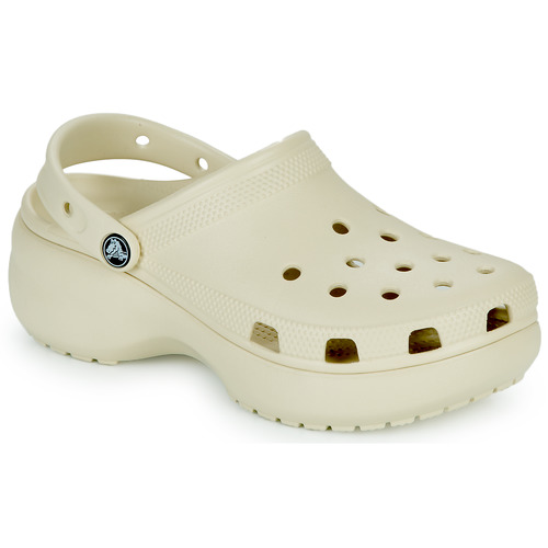 Pantofi Femei Saboti Crocs CLASSIC PLATFORM CLOG W Bej