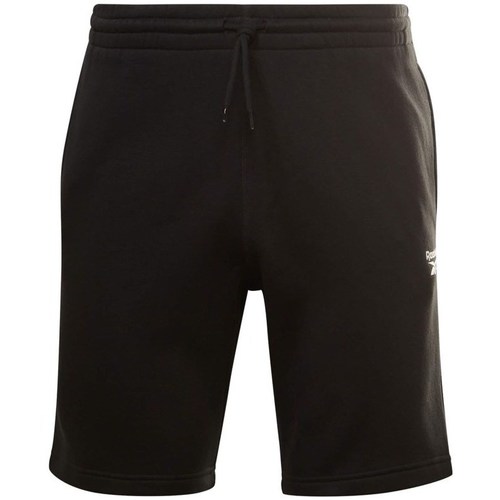 Îmbracaminte Bărbați Pantaloni trei sferturi Reebok Sport Left Leg Logo Negru